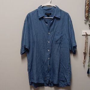 Brooks Brothers Irish Linen Button Down Shirt, Size Large